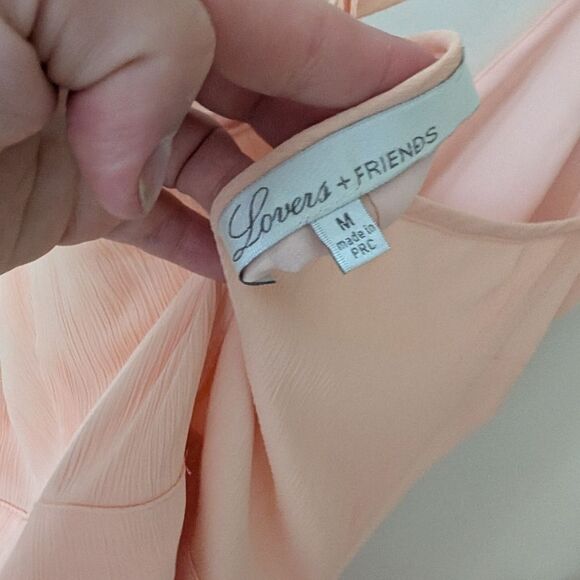 Lovers + Friends Soulmate Surplice Mini Dress Papaya ASO Jane The Virgin Medium - Picture 9 of 10